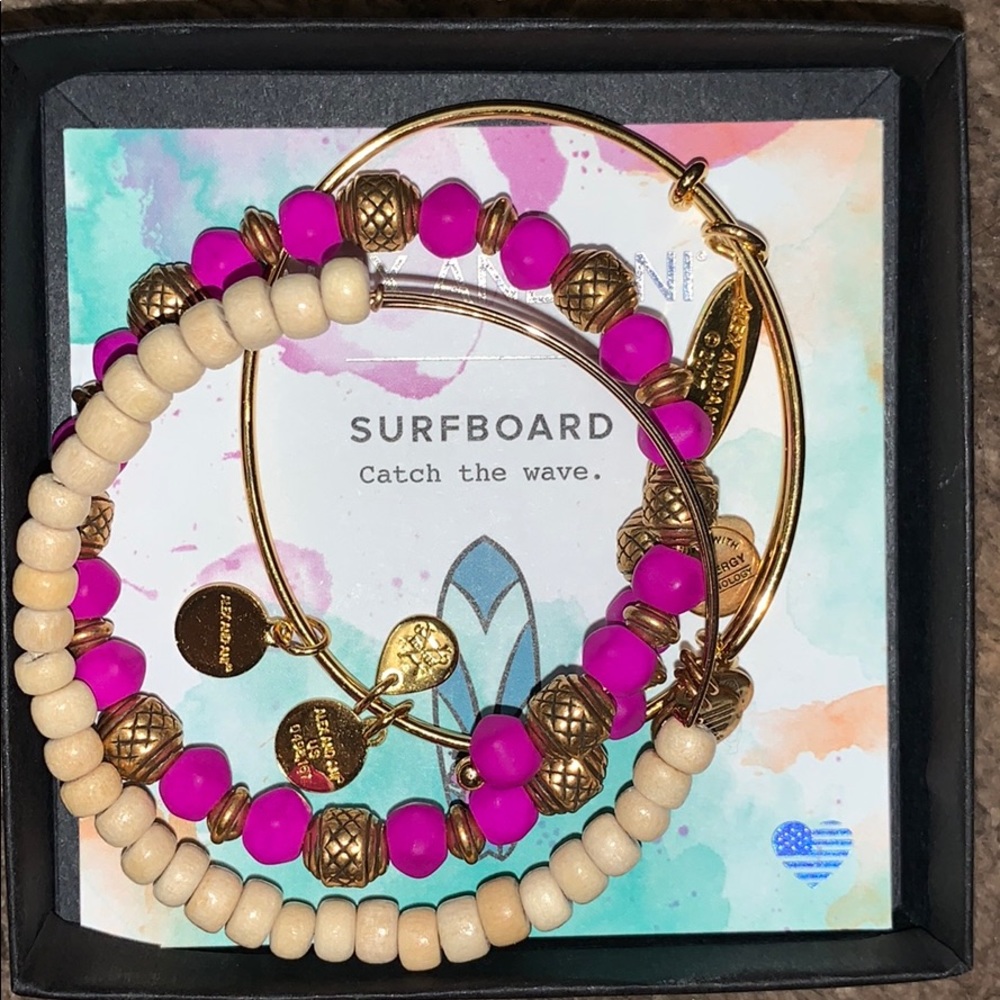 Alex and Ani Surfboard 3 Bangles Set